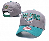 Dolphins Go Fins Gray Peaked Adjustable Hat GS,baseball caps,new era cap wholesale,wholesale hats